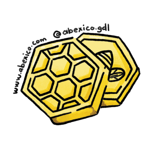 Ilustracion con mix de cera de abeja abexico